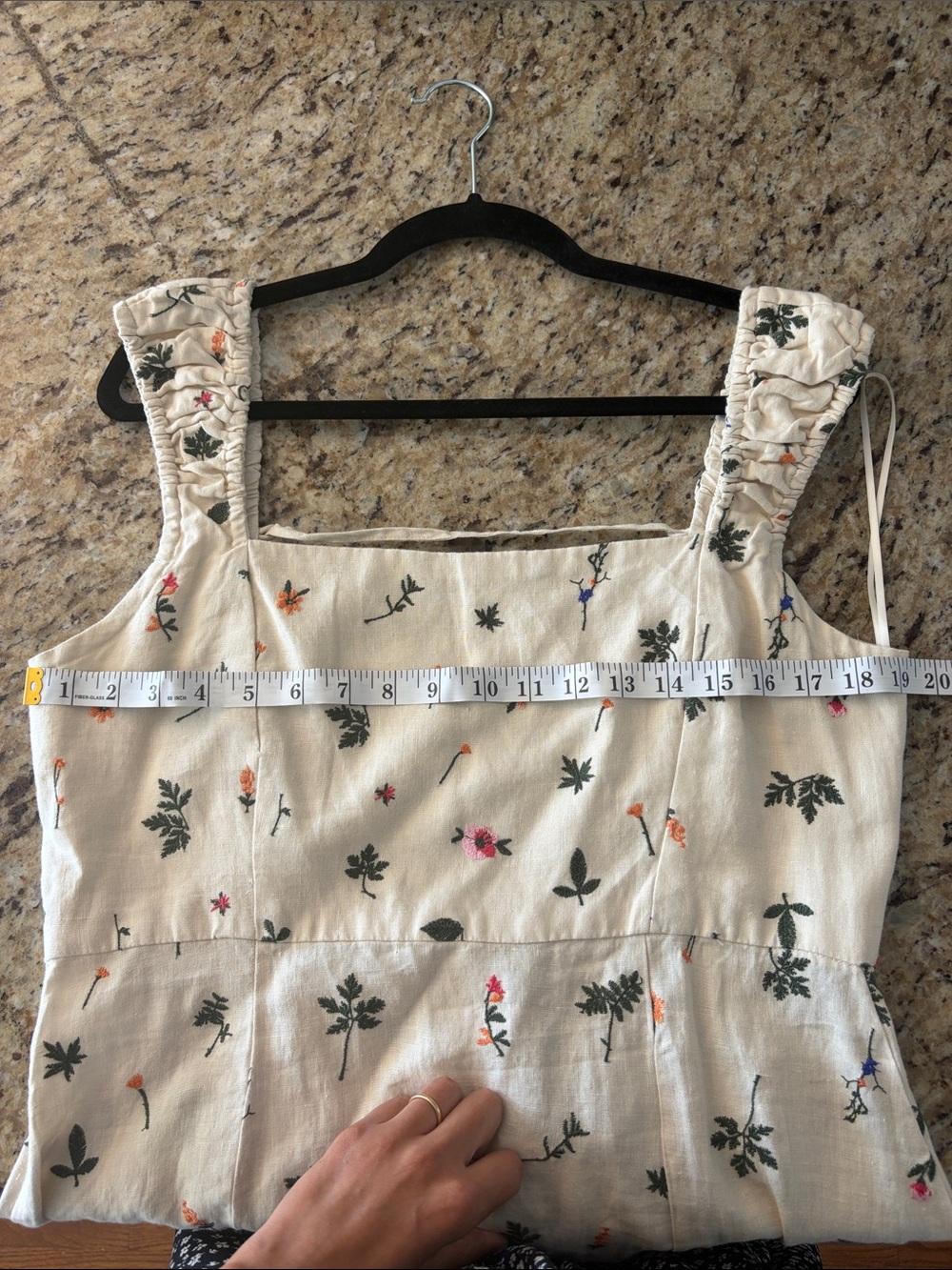 Zara Flowers Embroidered Linen Midi Dress - Picture 6 of 6
